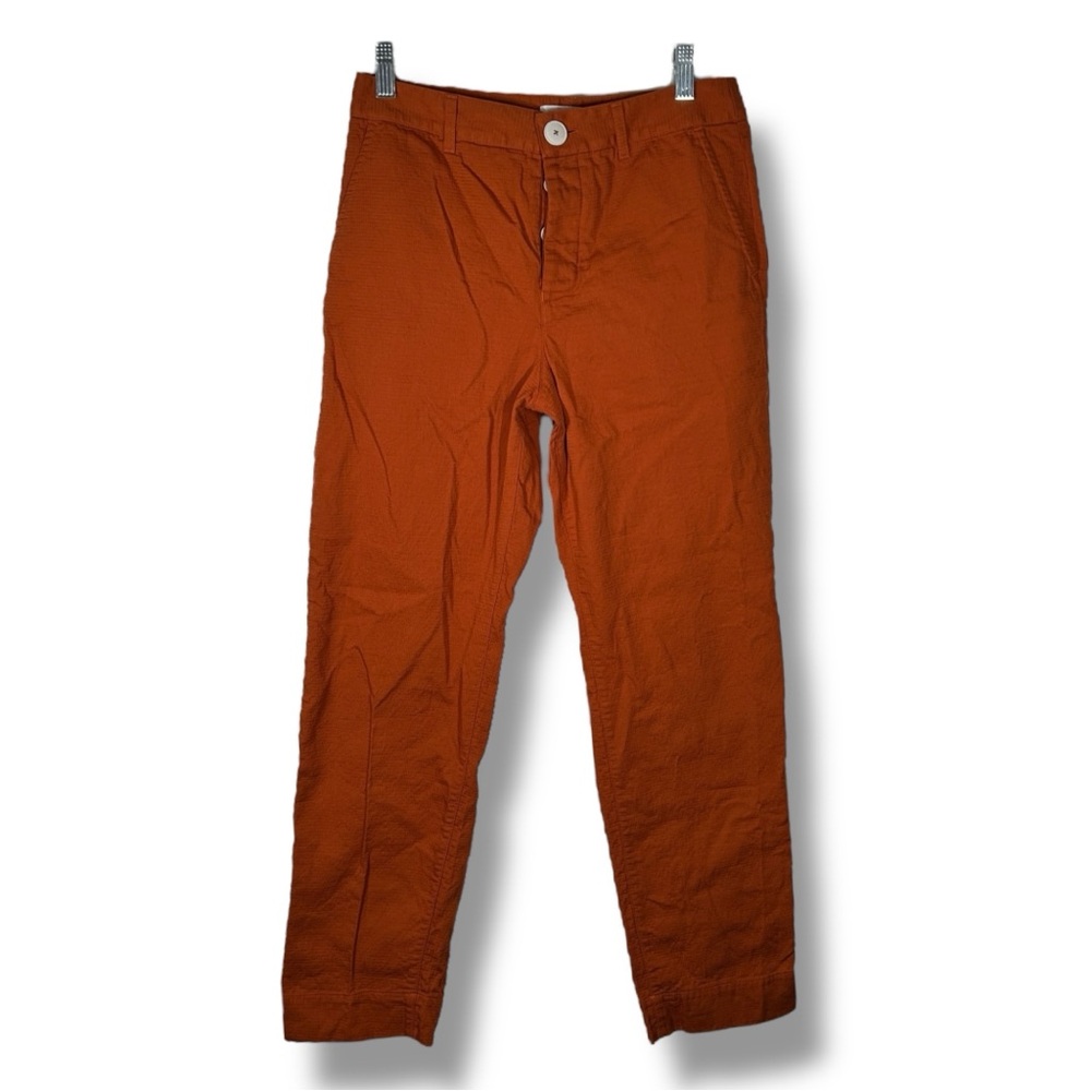 Kowtow Organic Cotton Orange Button Fly Relaxed Fit Trousers Size XS - “Anjali”